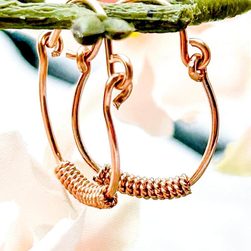 Classic 14k Rose Gold Filled Hoop Earrings